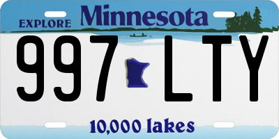 MN license plate 997LTY