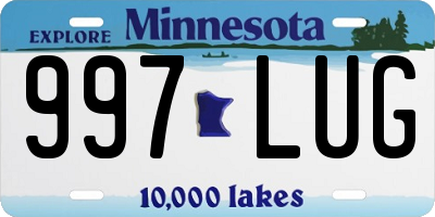 MN license plate 997LUG
