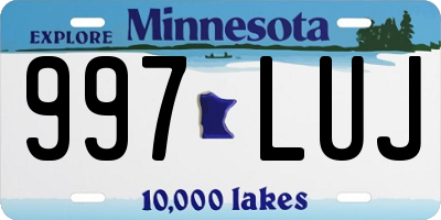 MN license plate 997LUJ