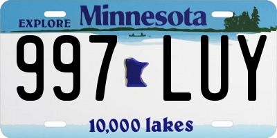MN license plate 997LUY