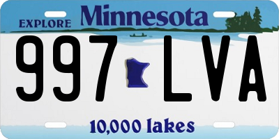 MN license plate 997LVA