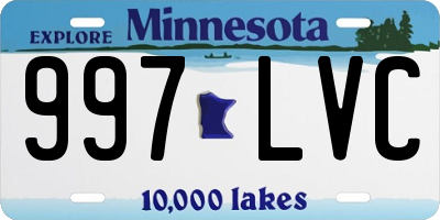 MN license plate 997LVC