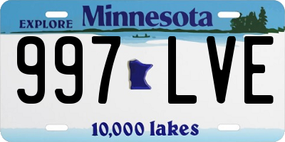 MN license plate 997LVE