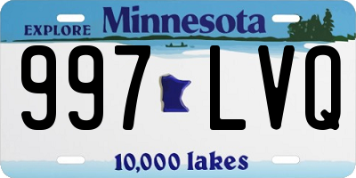MN license plate 997LVQ