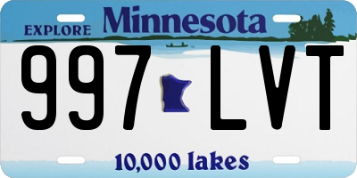 MN license plate 997LVT