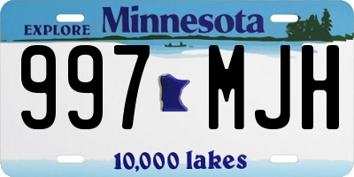 MN license plate 997MJH