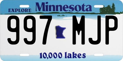 MN license plate 997MJP