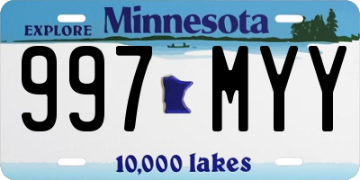 MN license plate 997MYY