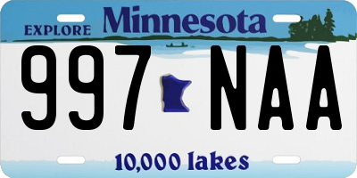 MN license plate 997NAA