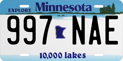 MN license plate 997NAE