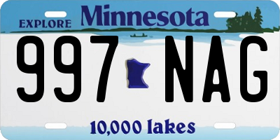 MN license plate 997NAG