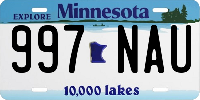 MN license plate 997NAU
