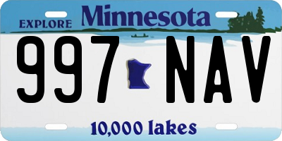 MN license plate 997NAV