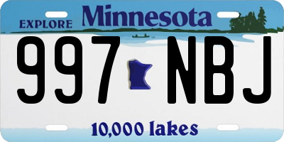 MN license plate 997NBJ