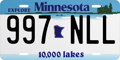 MN license plate 997NLL