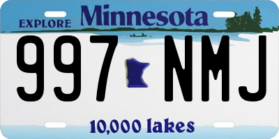 MN license plate 997NMJ