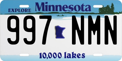 MN license plate 997NMN