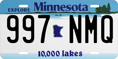 MN license plate 997NMQ