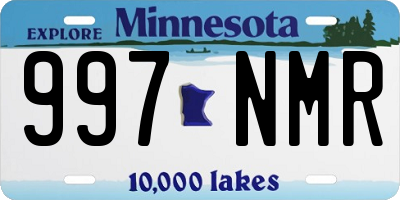 MN license plate 997NMR