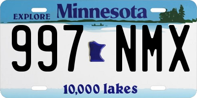 MN license plate 997NMX