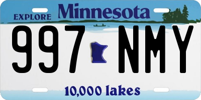MN license plate 997NMY