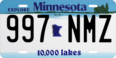 MN license plate 997NMZ
