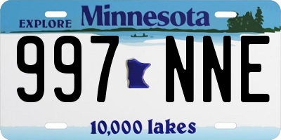 MN license plate 997NNE