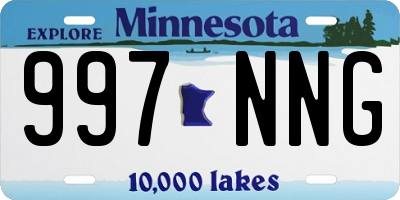 MN license plate 997NNG