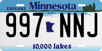 MN license plate 997NNJ