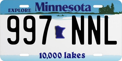 MN license plate 997NNL