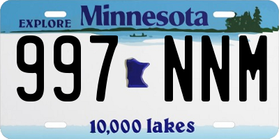 MN license plate 997NNM