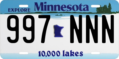 MN license plate 997NNN