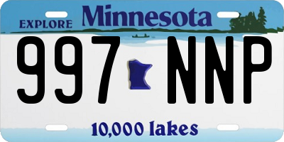 MN license plate 997NNP