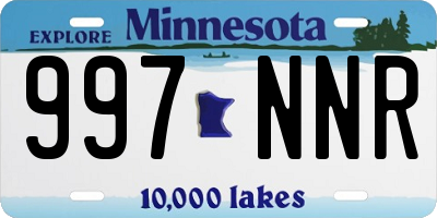 MN license plate 997NNR