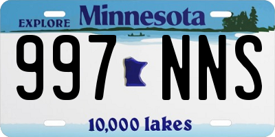 MN license plate 997NNS