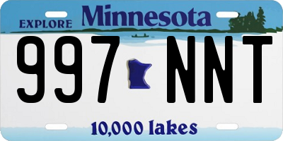MN license plate 997NNT