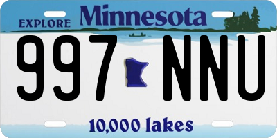 MN license plate 997NNU