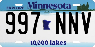 MN license plate 997NNV