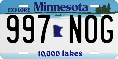 MN license plate 997NOG