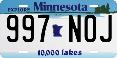 MN license plate 997NOJ