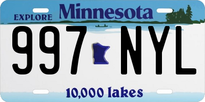 MN license plate 997NYL