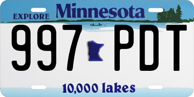 MN license plate 997PDT