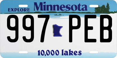 MN license plate 997PEB