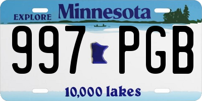 MN license plate 997PGB