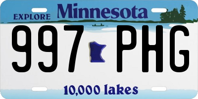 MN license plate 997PHG