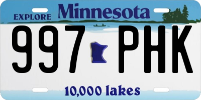 MN license plate 997PHK