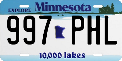 MN license plate 997PHL