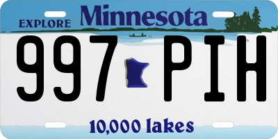 MN license plate 997PIH