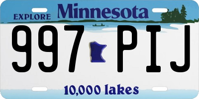MN license plate 997PIJ
