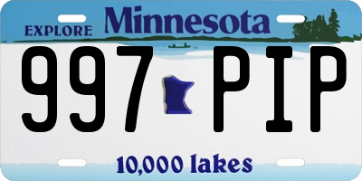 MN license plate 997PIP